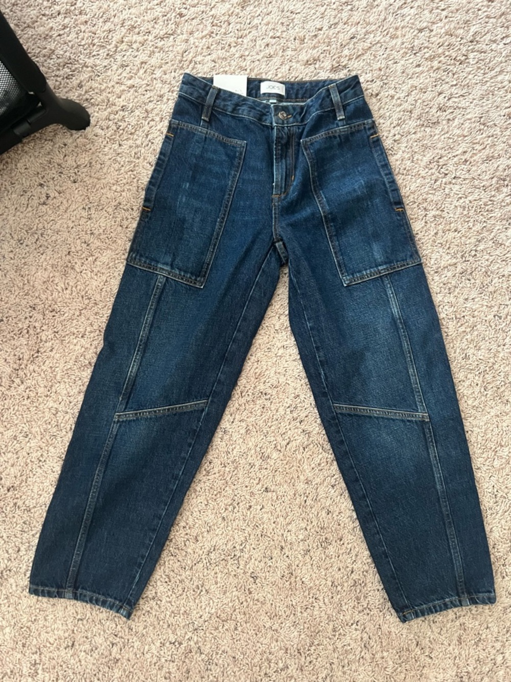 Joe's Jeans Dark Blue Relaxed Patchwork Carpenter Jeans